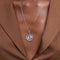 Pisces Bold Zodiac Pendant Necklace in Silver worn
