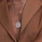 Scorpio Bold Zodiac Pendant Necklace in Silver worn