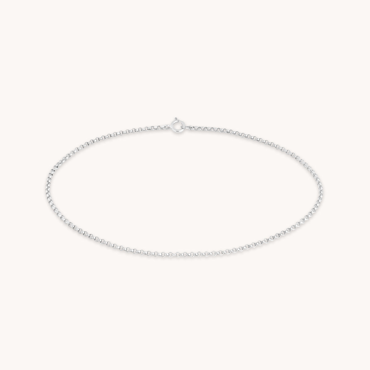 Chelsea 9k White Gold Chain Anklet | Astrid & Miyu Anklets