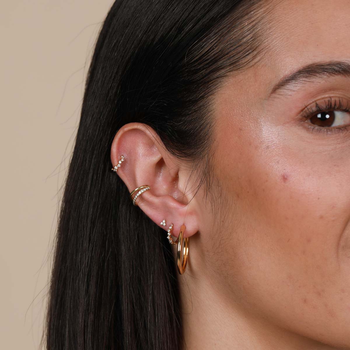Upper Lobe and Ear Gold Cartilage Hoop Earring, Single Anti Tragus Helix  Piercing Accessories, Micro Huggie Hoops - Etsy | Cartilage earrings hoop, Gold  cartilage earrings, Cartilage hoop