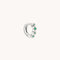 Cosmic Emerald Hoop 6.5mm in Silver
