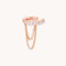 Crystal Chain Ear Cuff in Rose Gold