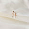 18k Gold Plated Jewellery - Navette Charm Huggies in Gold - Huggies - Astrid &amp; Miyu