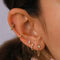 Gold Hoops - Cosmic Emerald Hoop 6.5mm in Gold - Clicker - Astrid &amp; Miyu