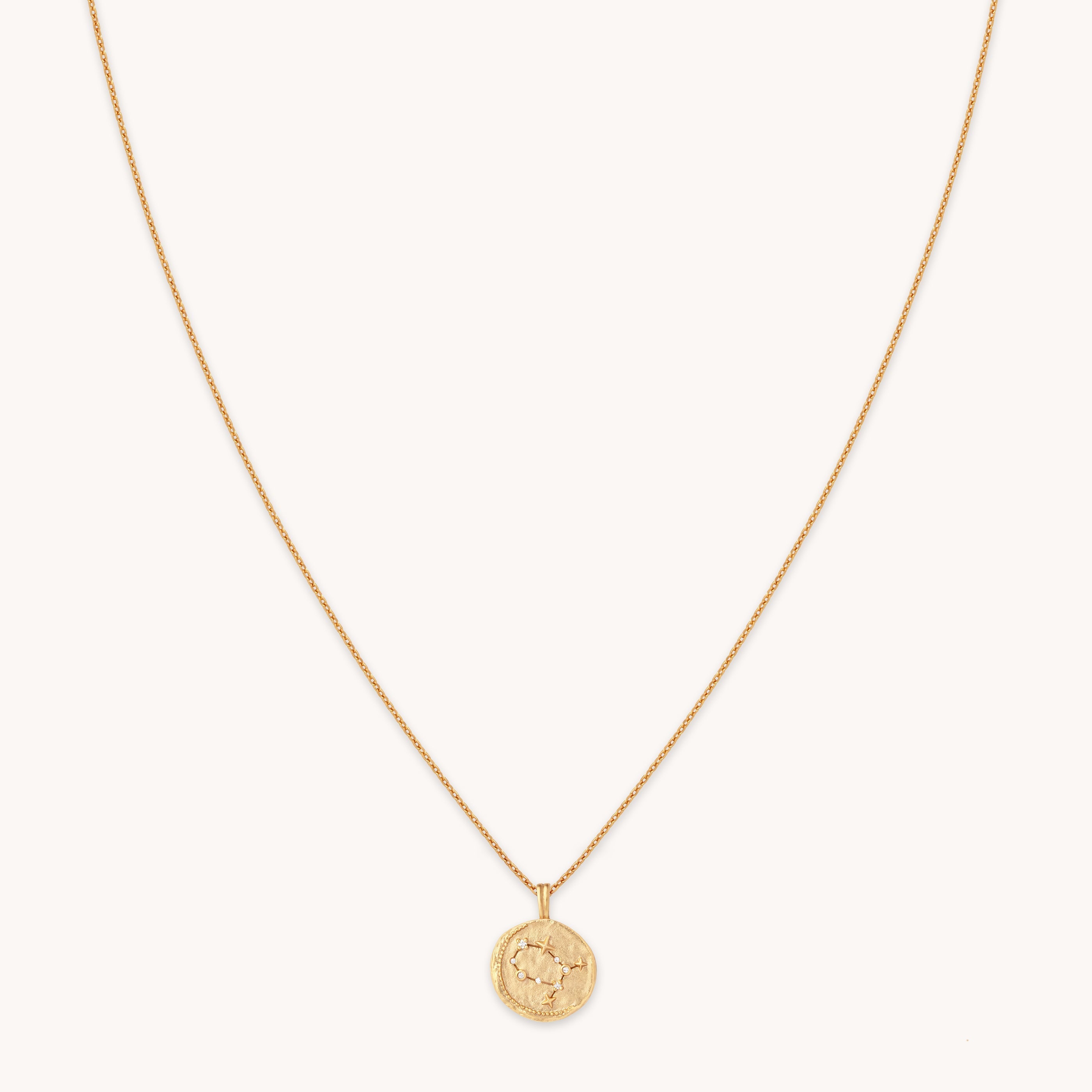 Gemini Zodiac Gold Pendant Necklace | Astrid & Miyu Necklaces