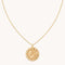Gemini Bold Zodiac Pendant Necklace in Gold