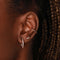 18k Rose Gold Plated Jewellery - Glimmer Crystal Barbell in Rose Gold - Barbell Earring - Astrid &amp; Miyu
