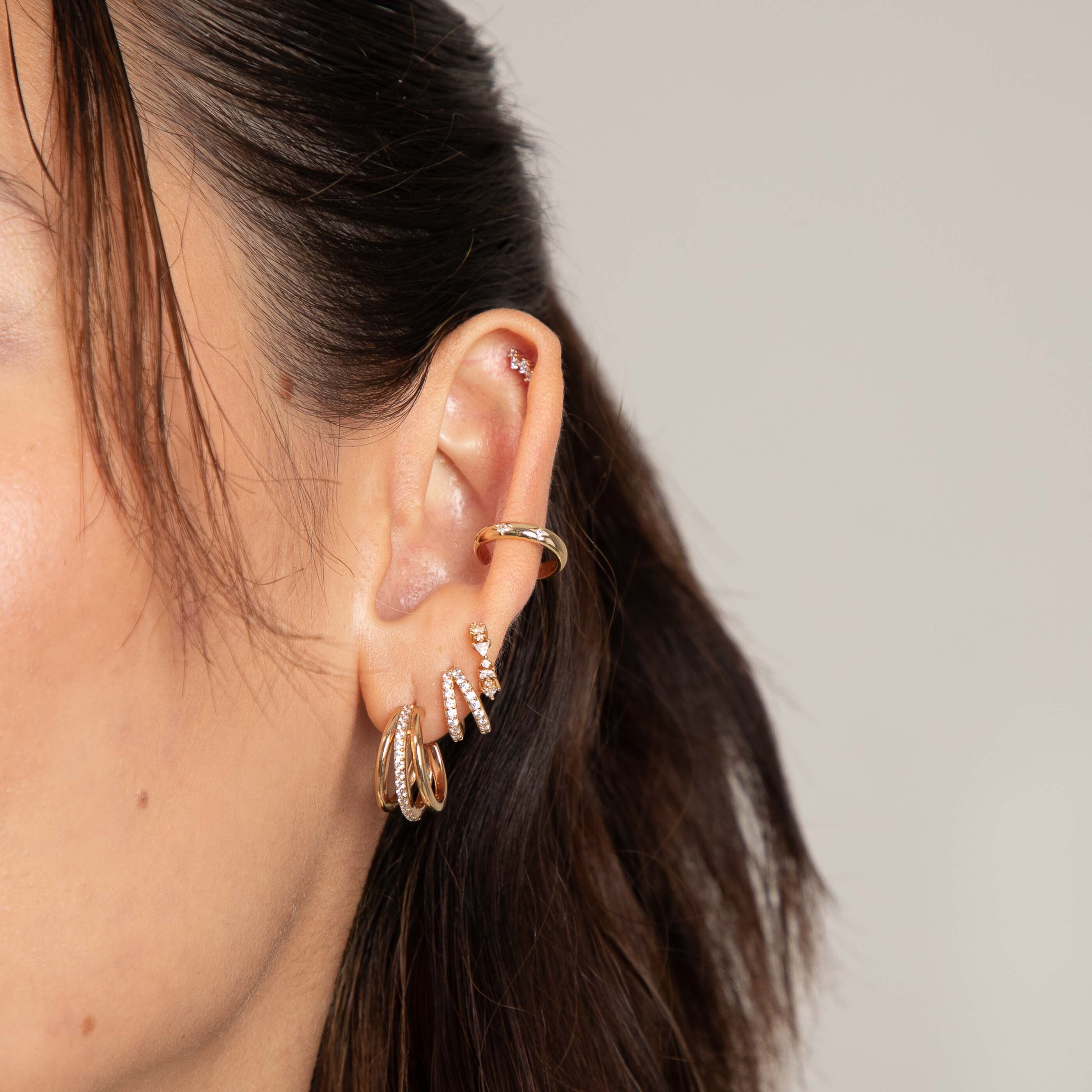 Single Crystal Dangle Vertical Helix Earring – The Curated Lobe