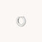 Jewelled Crystal Hoop 6.5mm Silver Cutout