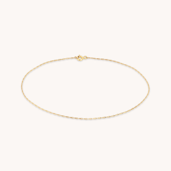 Marylebone Chain Anklet in Solid Gold