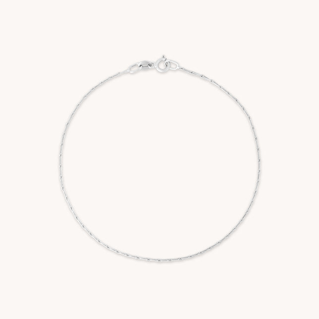 Marylebone Chain Bracelet in Solid White Gold
