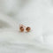18k Rose Gold Plated Jewellery - Molten Small Stud Earrings in Rose Gold - Stud Earrings - Astrid &amp; Miyu