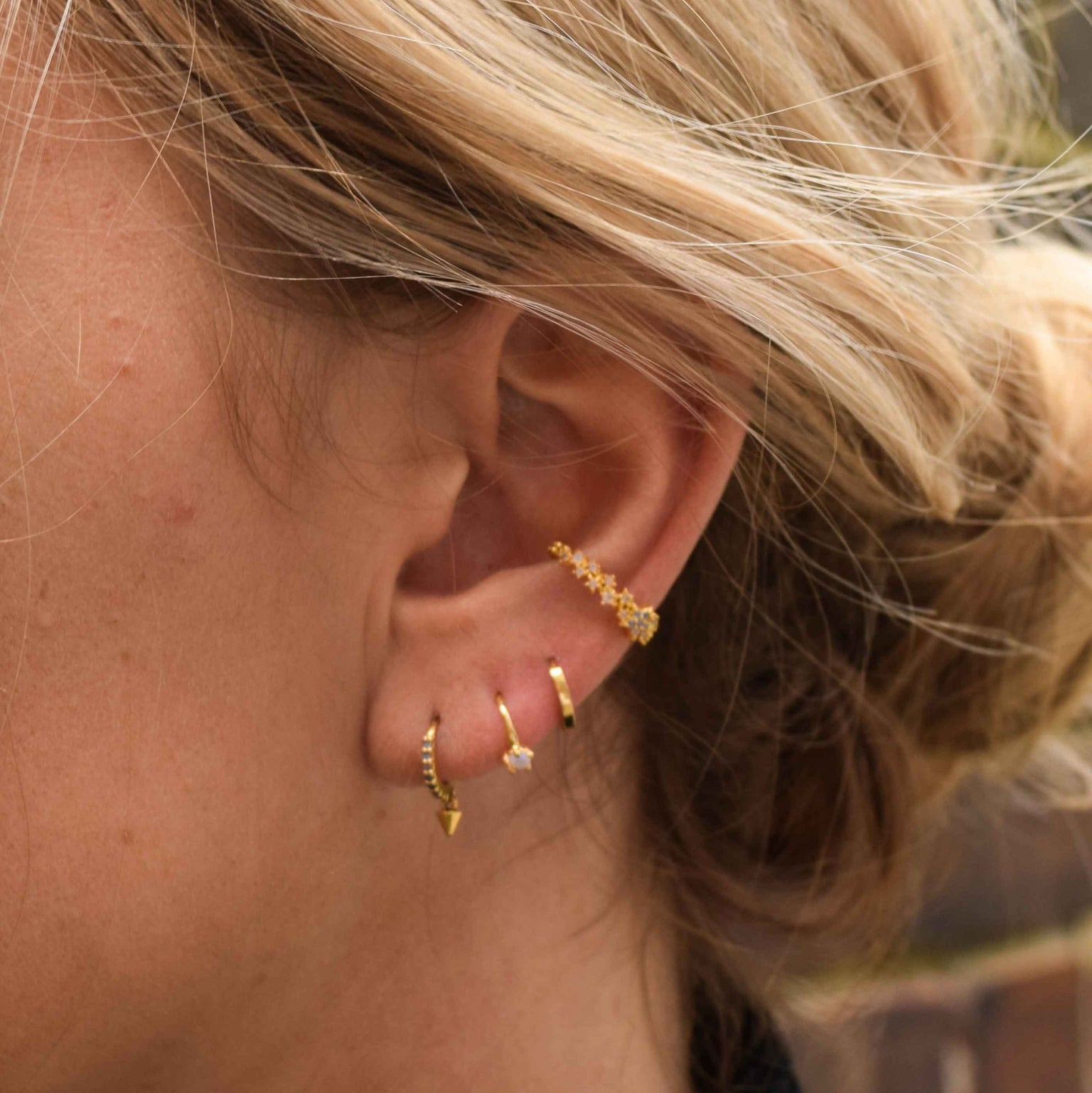 18k Gold Plated Jewellery - Mystic Star Ear Cuff in Gold - Ear Cuffs - Astrid &amp; Miyu