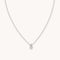 B Initial Pendant Necklace in Silver