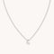 C Initial Pendant Necklace in Silver