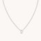 D Initial Pendant Necklace in Silver
