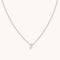 F Initial Pendant Necklace in Silver