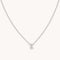 K Initial Pendant Necklace in Silver