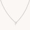 P Initial Pendant Necklace in Silver