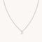 S Initial Pendant Necklace in Silver