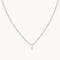 T Initial Pendant Necklace in Silver
