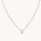 U Initial Pendant Necklace in Silver