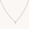V Initial Pendant Necklace in Silver