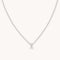 X Initial Pendant Necklace in Silver
