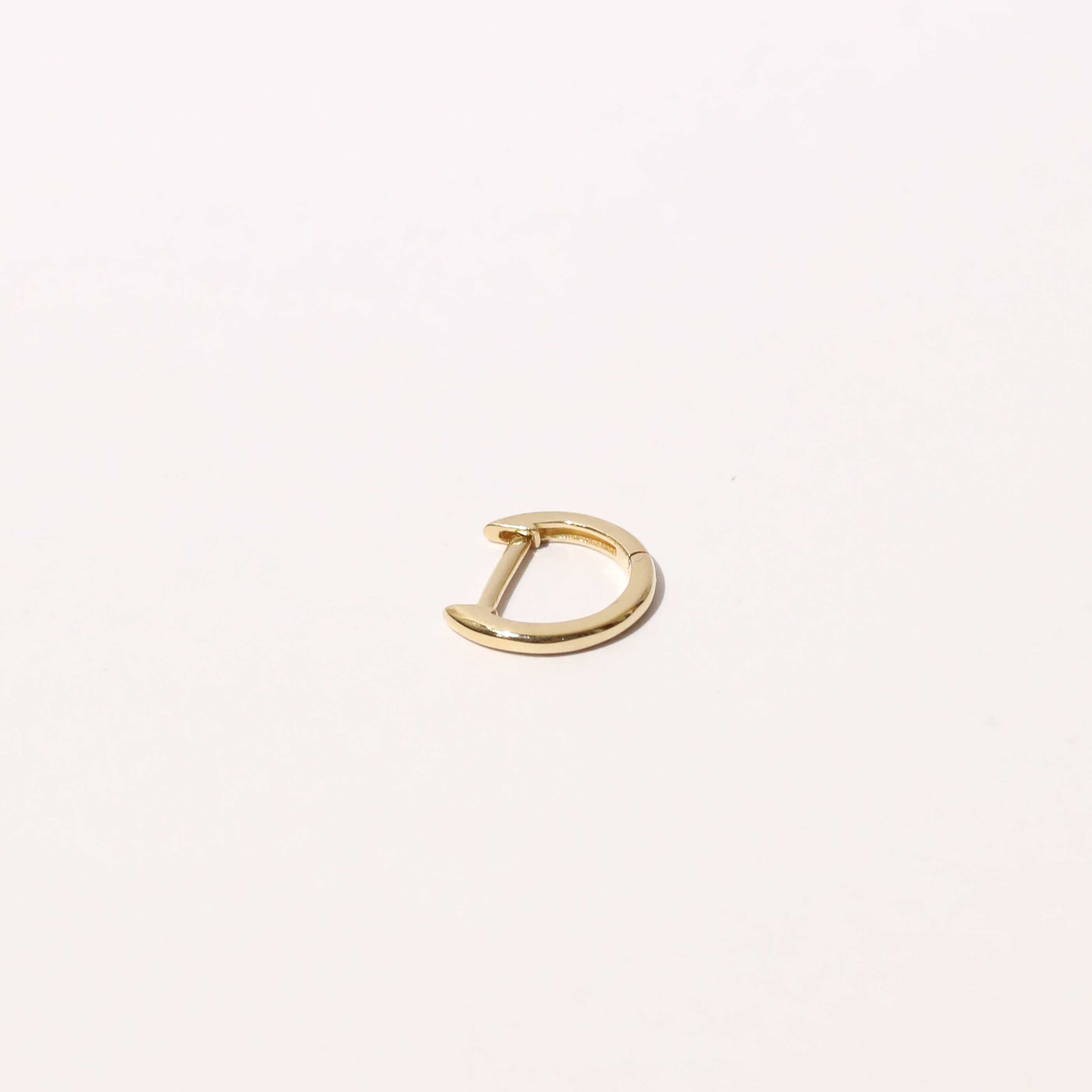 Earrings - Simple Piercing Hoop in Solid Gold - Piercing Hoop - Astrid &amp; Miyu