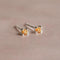 Birthstone Stud Earrings In Silver - November Birthstone Stud Earrings in Silver with Citrine CZ - Stud Earrings - Astrid &amp; Miyu