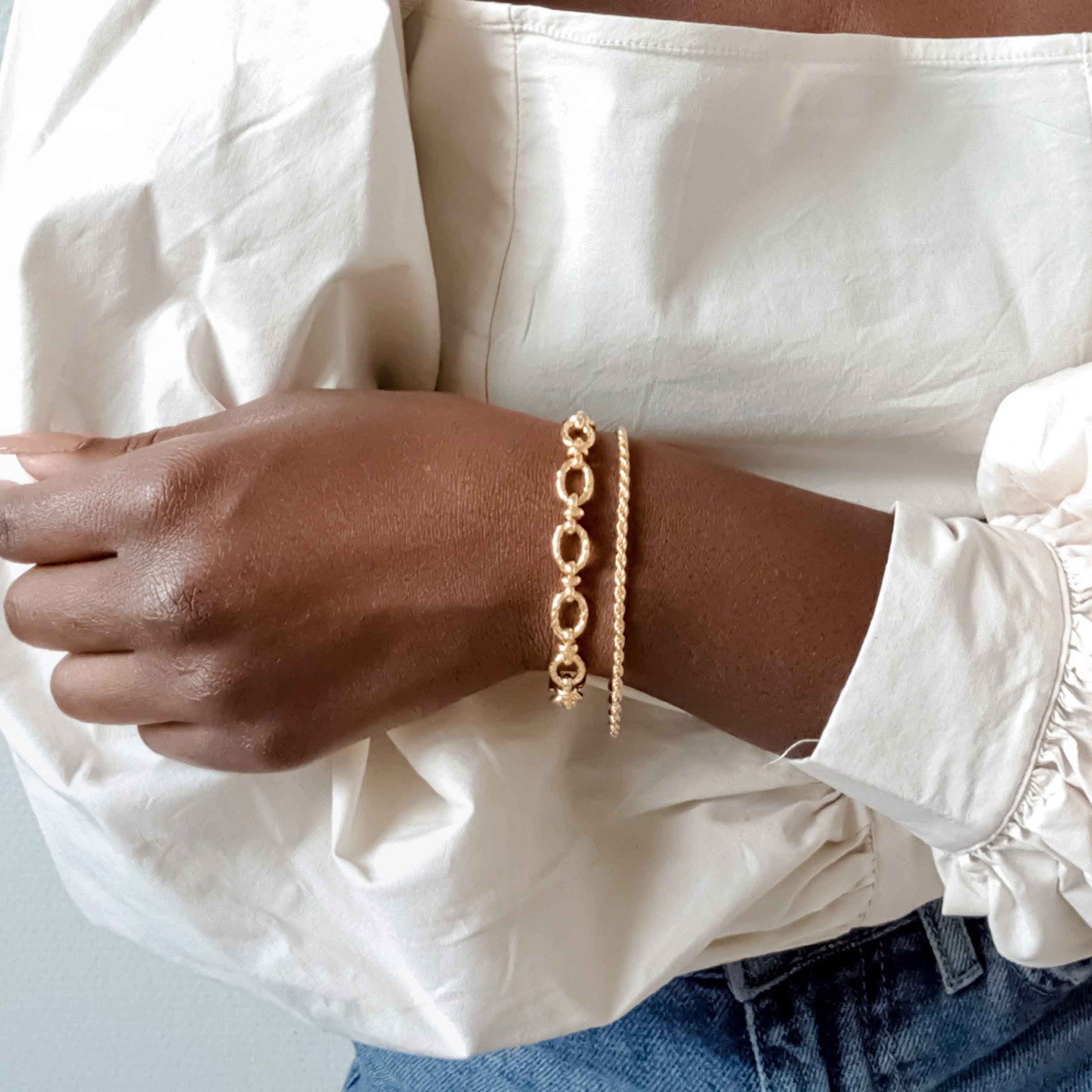 Gold Rope Chain Bracelet Astrid & Miyu Bracelets