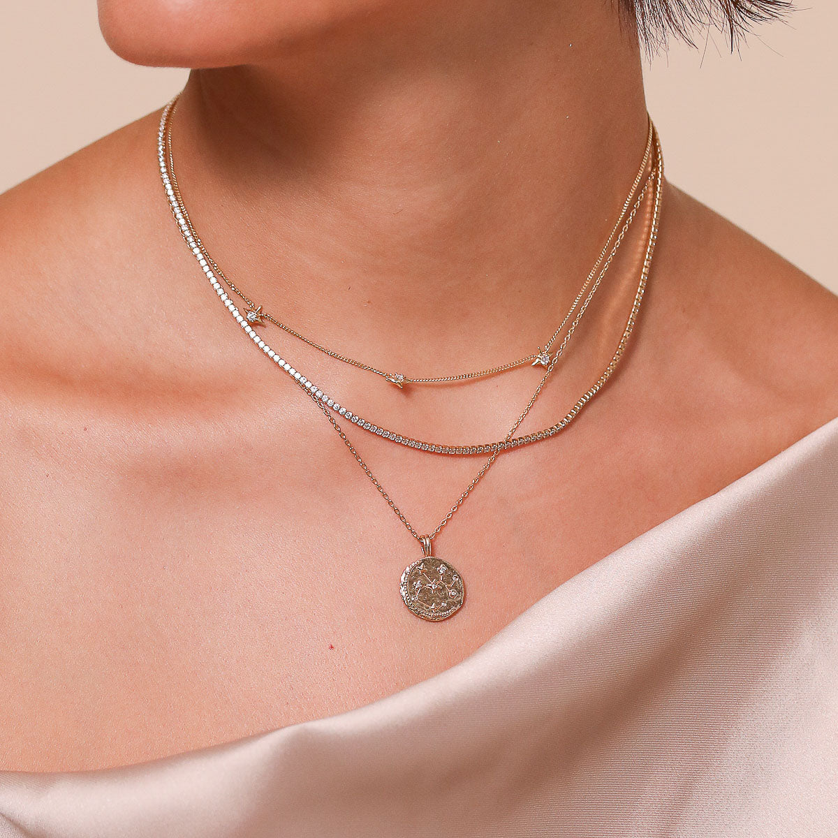 Sagittarius Zodiac Gold Pendant Necklace | Astrid & Miyu Necklaces