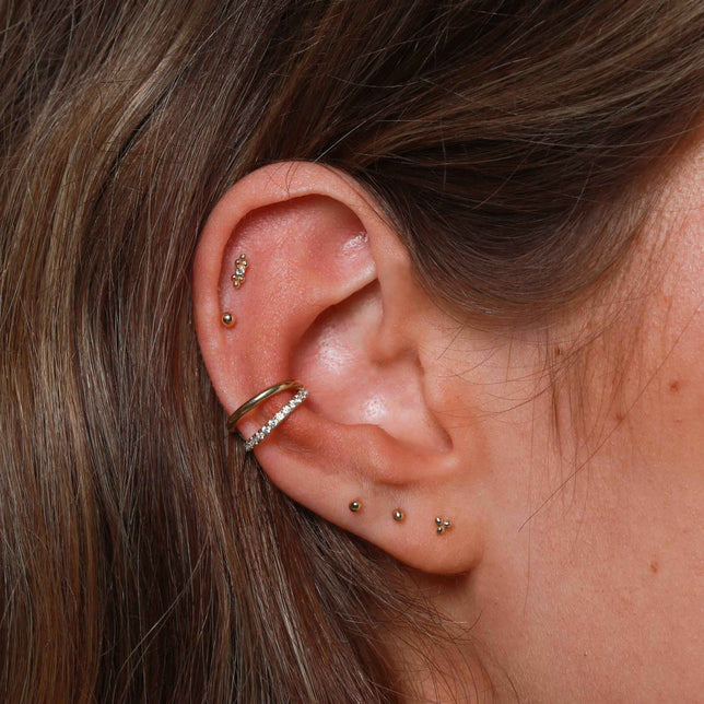 Earrings - Small Ball Stud Earrings in Solid Gold - Stud Earrings - Astrid & Miyu