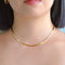Snake Chain Necklace in Gold worn shot