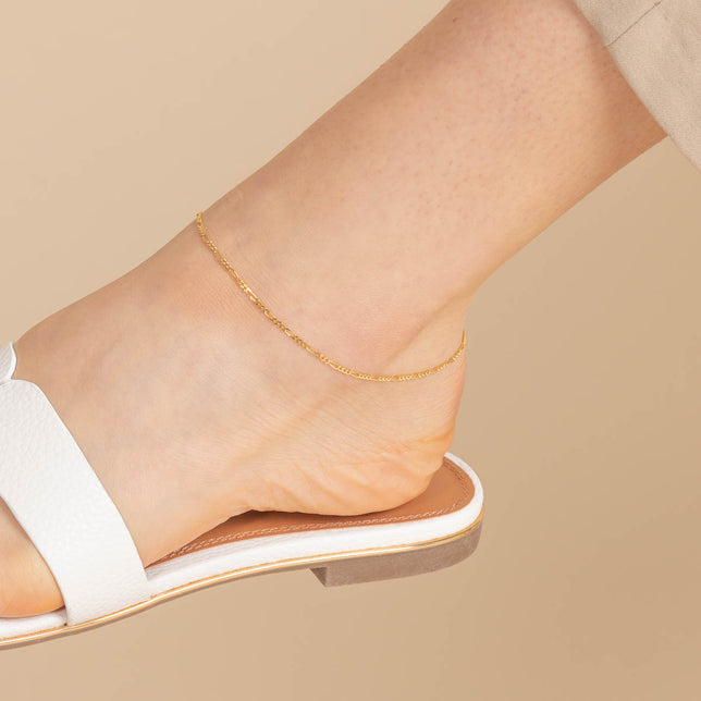 Soho Chain Anklet in Solid Gold