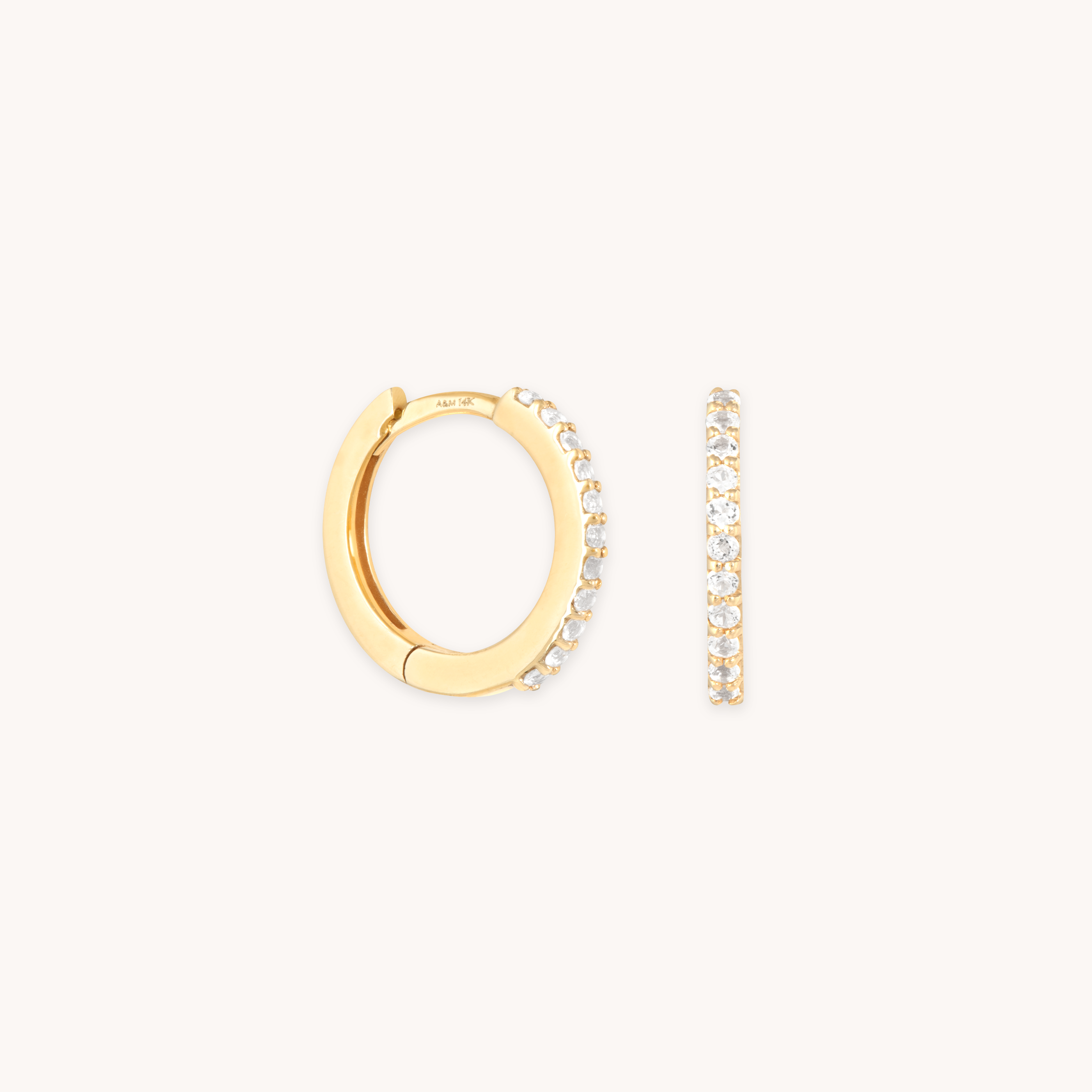 Solid Gold Topaz Hoops | Astrid & Miyu Earrings