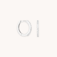 TOPAZ HOOPS IN SOLID WHITE GOLD CUT OUT