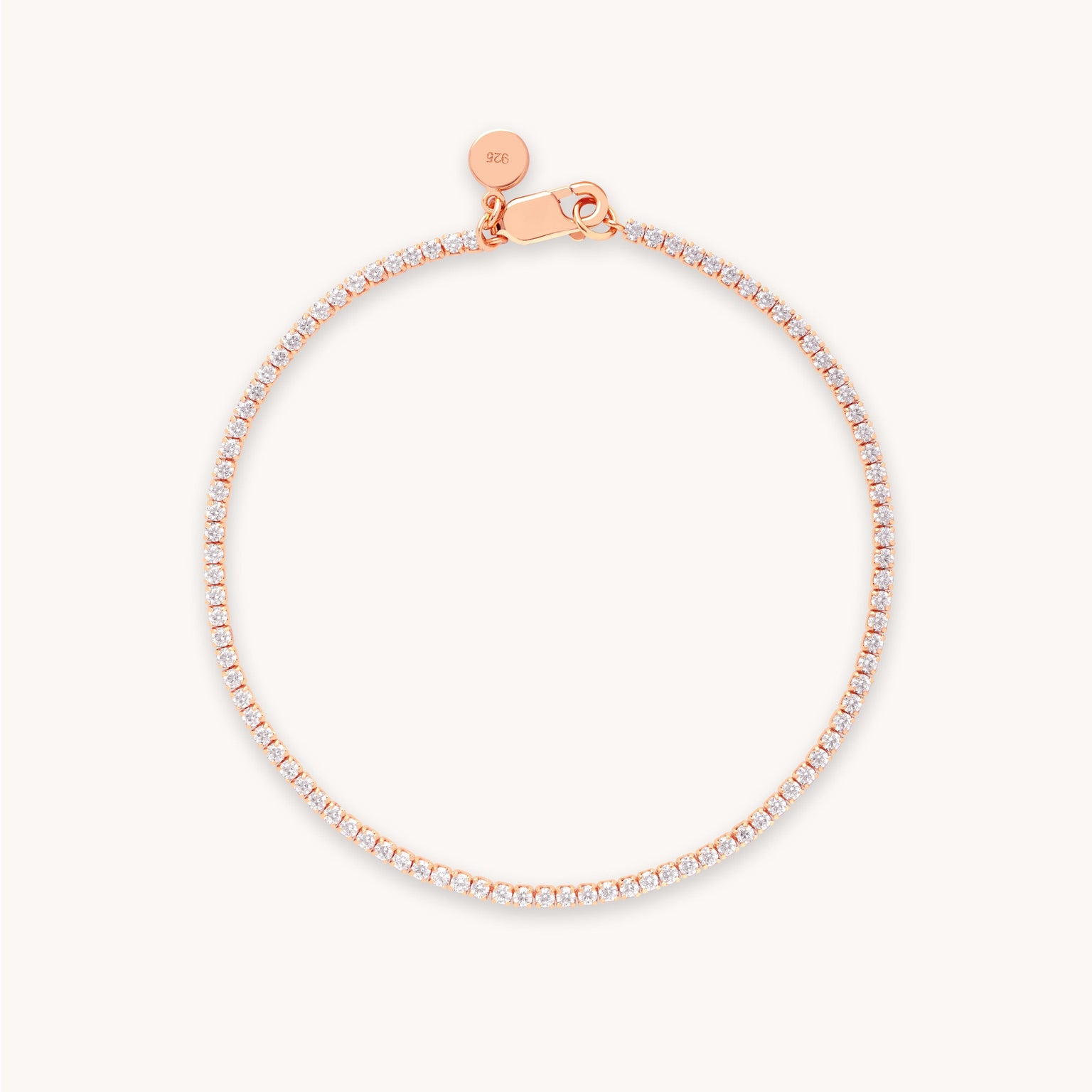 Tennis Chain Bracelet in Rose Gold