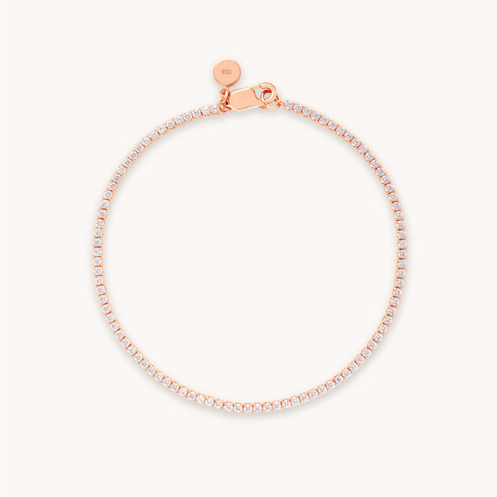 Tennis Chain Bracelet in Rose Gold