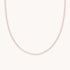 Tennis Chain Necklace in Rose Gold