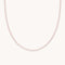 Tennis Chain Necklace in Rose Gold