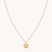 Virgo Zodiac Pendant Necklace in Gold