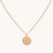 Aquarius Zodiac Pendant Necklace in Gold