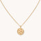 Aries Zodiac Pendant Necklace in Gold