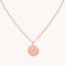 Aquarius Zodiac Pendant Necklace in Rose Gold