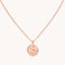 Aries Zodiac Pendant Necklace in Rose Gold