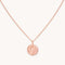 Libra Zodiac Pendant Necklace in Rose Gold