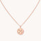 Virgo Zodiac Pendant Necklace in Rose Gold