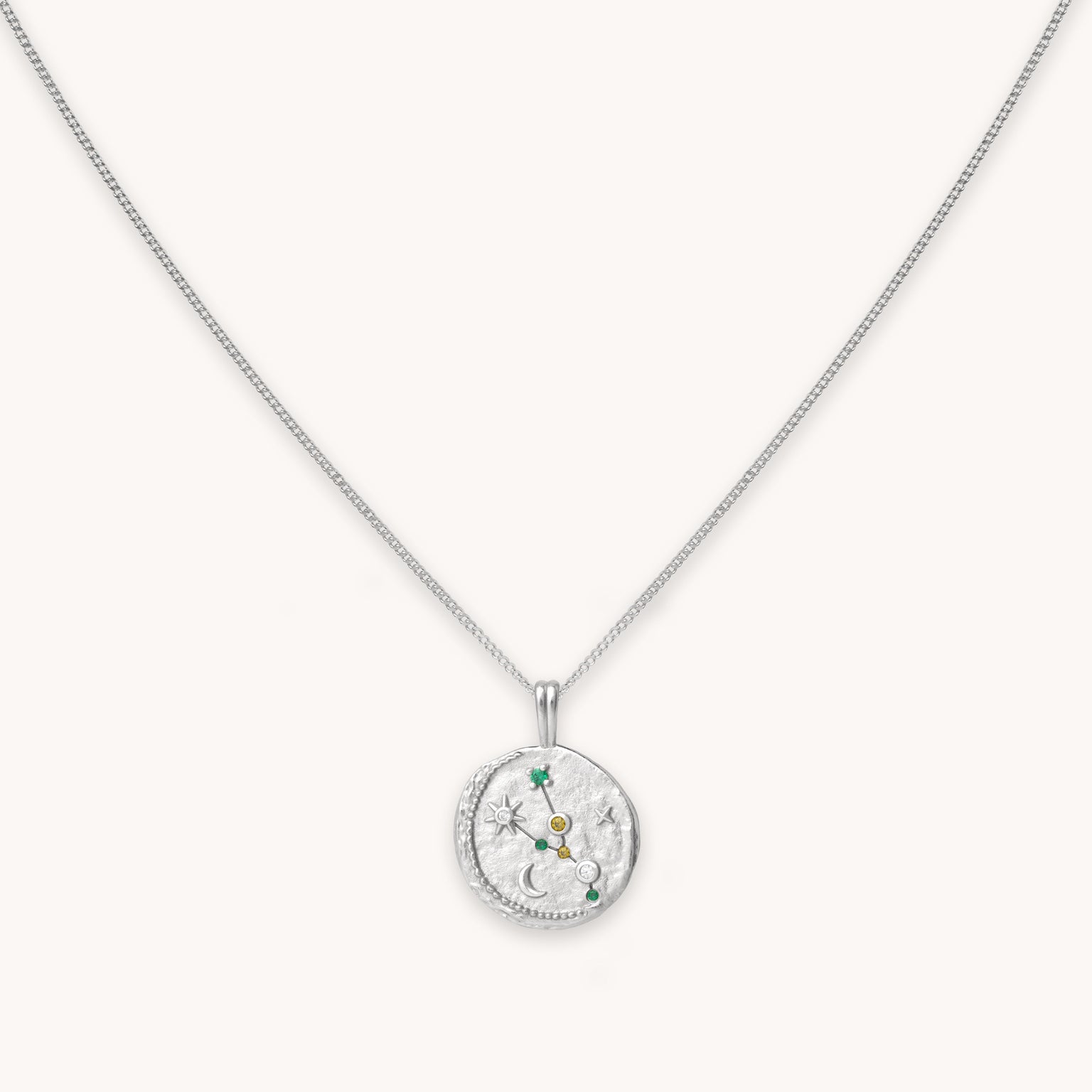 Taurus Zodiac Pendant Necklace in Silver