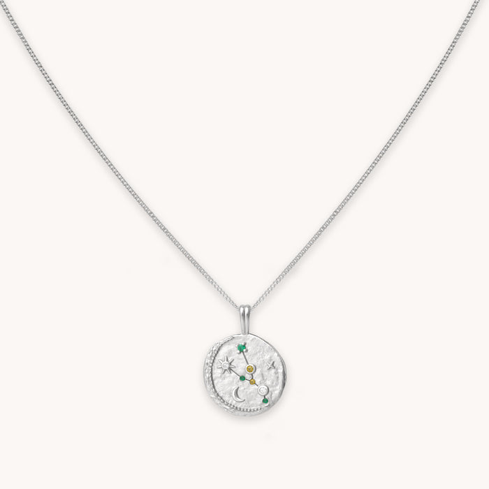 Taurus Zodiac Pendant Necklace in Silver